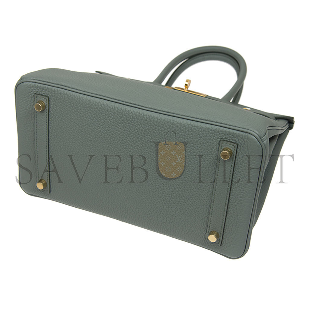 HERMES MASTER BIRKIN 30 EPSOM LEATHER BIRKIN GREEN GOLD BUCKLE HIGH END BAG BK3063TGGP4296 (30*23*15cm)